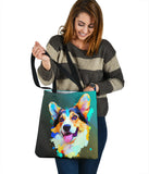 Colorful Corgi Custom Tote