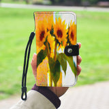 Sunflowers Phone Protection Wallet Custom Design