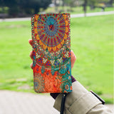 Clutch Purse Mandala with Ancient Vedic Background
