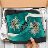 Unicorn Watercolor Fur Lined Leather Boots