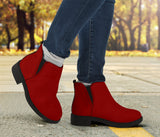 Vegan Red Fashion Boots