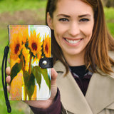 Sunflowers Phone Protection Wallet Custom Design