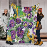 Watercolor Floral Blanket