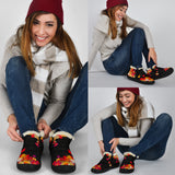 Kimono Pattern Winter Snow Sneakers Custom Design