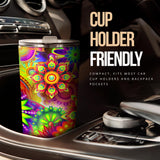 Abstract Bright Floral - Travel Tumbler
