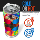 Abstract Bright Floral - Travel Tumbler