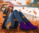 Vegan Purple Fashion Boots