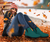 Vegan Teal Fashion Boots