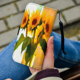 Sunflowers Phone Protection Wallet Custom Design