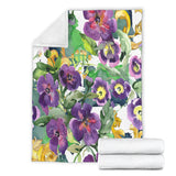 Watercolor Floral Blanket