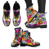 Colorful Skull Women's Handcrafted Premium Boots