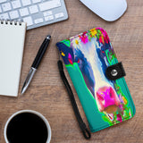 Cow Protective Phone Wallet Custom Art Design Vegan Friendly