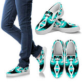 Teal Winter Camp Sopo Slip Ons White Sole