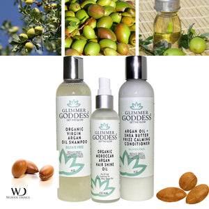 Organic Argan Oil Trio (Shampoo + Conditioner + Hair Shine Spray)