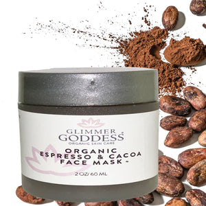 Organic Espresso Cacoa Face Mask Decrease Puffiness & Brighten Complexion