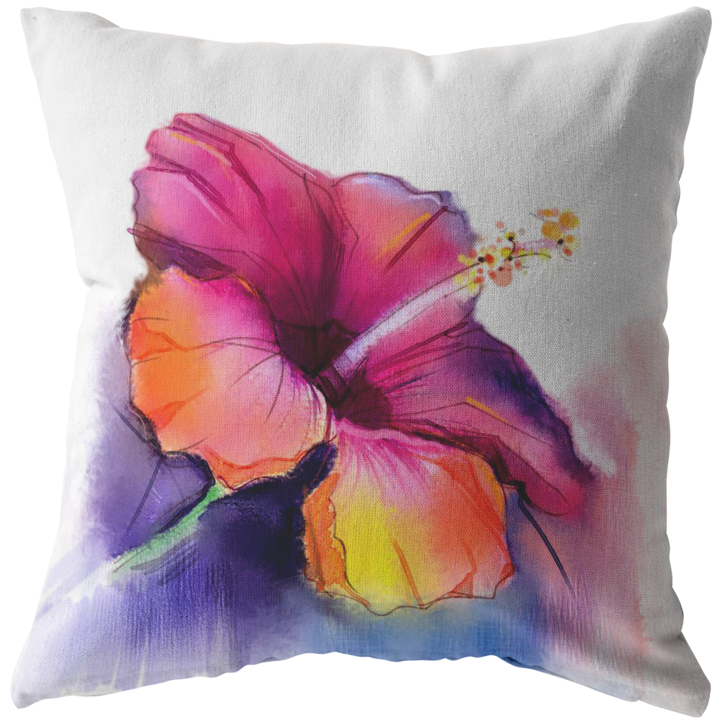 Watercolor Hibiscus Flower