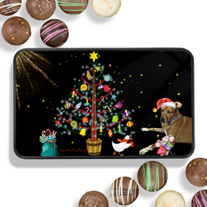 Christmas, Holiday Gift, Artisan Chocolate Truffles with Keepsake Tin Box