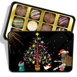 Christmas, Holiday Gift, Artisan Chocolate Truffles with Keepsake Tin Box