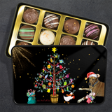Christmas, Holiday Gift, Artisan Chocolate Truffles with Keepsake Tin Box