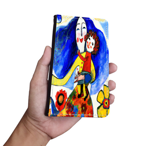 Phone Wallet Joyful Mother and Child Art Custom Design Gift for Mom