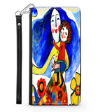 Phone Wallet Joyful Mother and Child Art Custom Design Gift for Mom