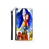 Phone Wallet Joyful Mother and Child Art Custom Design Gift for Mom
