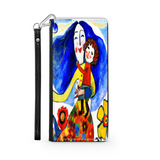 Phone Wallet Joyful Mother and Child Art Custom Design Gift for Mom