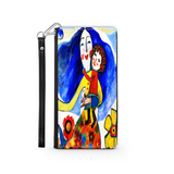 Phone Wallet Joyful Mother and Child Art Custom Design Gift for Mom