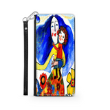Phone Wallet Joyful Mother and Child Art Custom Design Gift for Mom