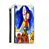 Phone Wallet Joyful Mother and Child Art Custom Design Gift for Mom