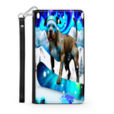Pitbull Lover's Protective Phone Wallet, Custom Art Design, Gift. Large and Smaller Phones