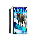 Pitbull Lover's Protective Phone Wallet, Custom Art Design, Gift. Large and Smaller Phones