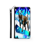 Pitbull Lover's Protective Phone Wallet, Custom Art Design, Gift. Large and Smaller Phones