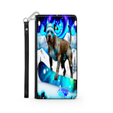 Pitbull Lover's Protective Phone Wallet, Custom Art Design, Gift. Large and Smaller Phones