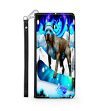 Pitbull Lover's Protective Phone Wallet, Custom Art Design, Gift. Large and Smaller Phones