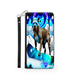 Pitbull Lover's Protective Phone Wallet, Custom Art Design, Gift. Large and Smaller Phones