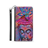 Colorful Buddha with Lotus, Protective Phone Wallet, Spiritual Art Design, Gift