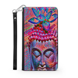 Colorful Buddha with Lotus, Protective Phone Wallet, Spiritual Art Design, Gift