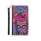 Colorful Buddha with Lotus, Protective Phone Wallet, Spiritual Art Design, Gift