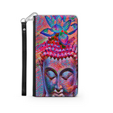 Colorful Buddha with Lotus, Protective Phone Wallet, Spiritual Art Design, Gift