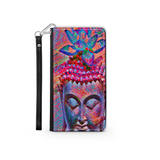 Colorful Buddha with Lotus, Protective Phone Wallet, Spiritual Art Design, Gift