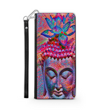 Colorful Buddha with Lotus, Protective Phone Wallet, Spiritual Art Design, Gift