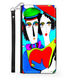 Couple in Love Colorful Art Design Protective Phone Wallet Gift