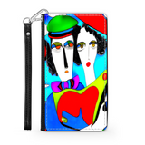 Couple in Love Colorful Art Design Protective Phone Wallet Gift