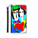 Couple in Love Colorful Art Design Protective Phone Wallet Gift