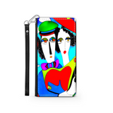 Couple in Love Colorful Art Design Protective Phone Wallet Gift