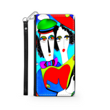 Couple in Love Colorful Art Design Protective Phone Wallet Gift