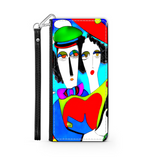 Couple in Love Colorful Art Design Protective Phone Wallet Gift