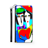 Couple in Love Colorful Art Design Protective Phone Wallet Gift