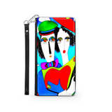 Couple in Love Colorful Art Design Protective Phone Wallet Gift